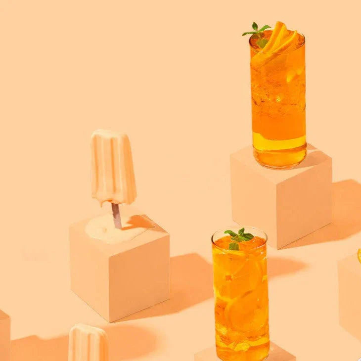 Zuckerfreie Orangen-Creamsicle-Eis am Stiel